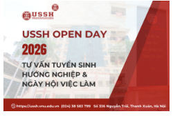 USSH Open Day 2026: Tư vấn Tuyển sinh - Hướng nghiệp - Ngày hội việc làm